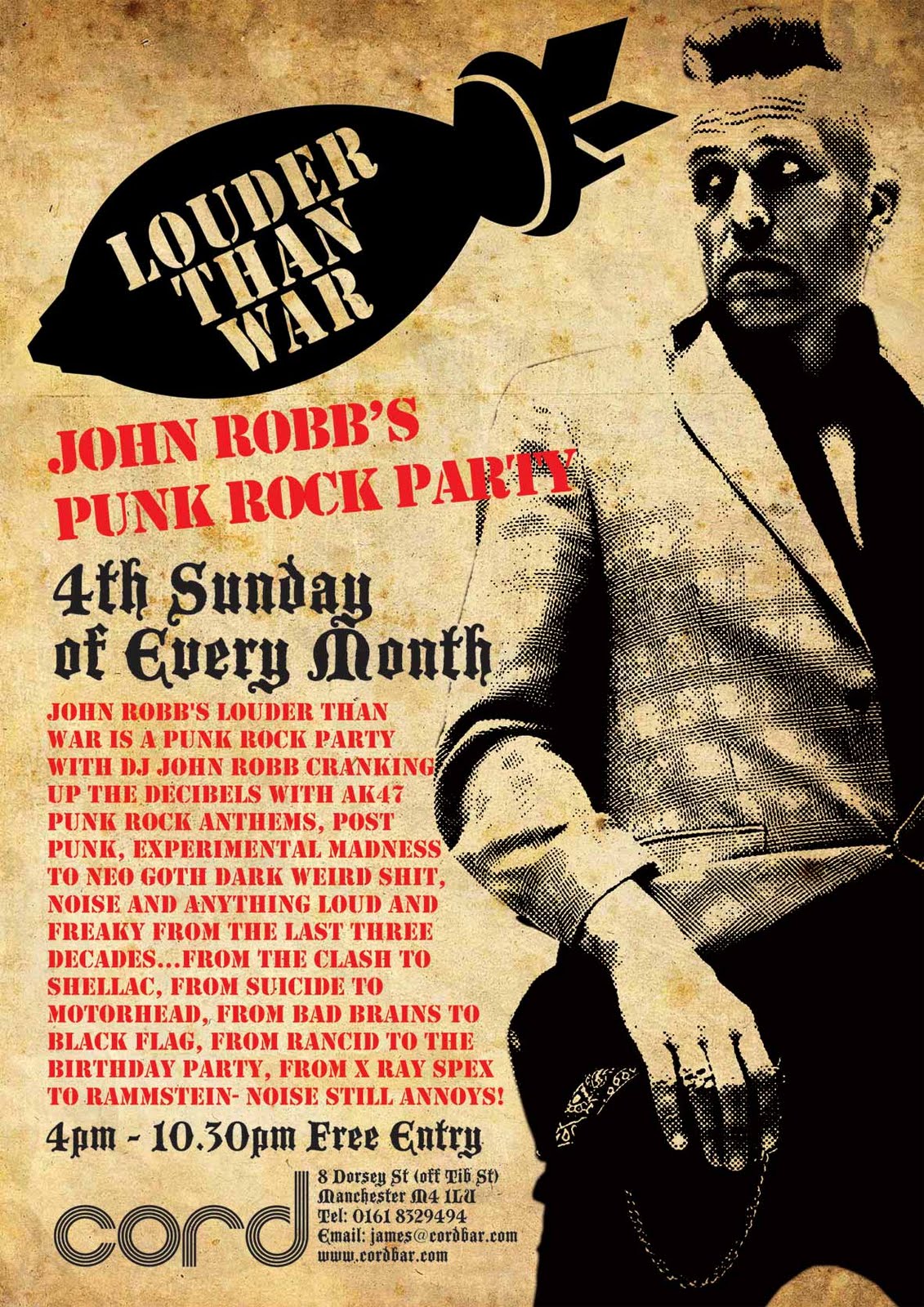 John Robb will be DJing and hosting 'Louder Than War- John Robb's punk ...