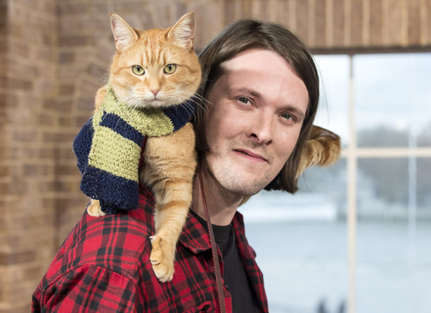 James Bowen and Bob the amazing cat