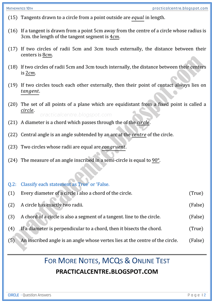 circle-question-answers-mathematics-10th