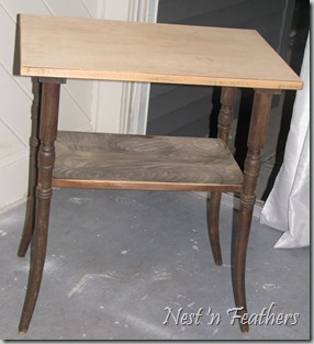 08 Flow Blue table BEFORE