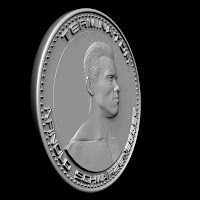 3D printing model Arnold Schwarzenegger medallion coin