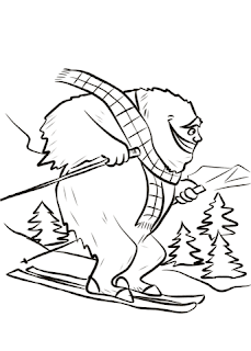 Cutes Yeti Coloring Pages