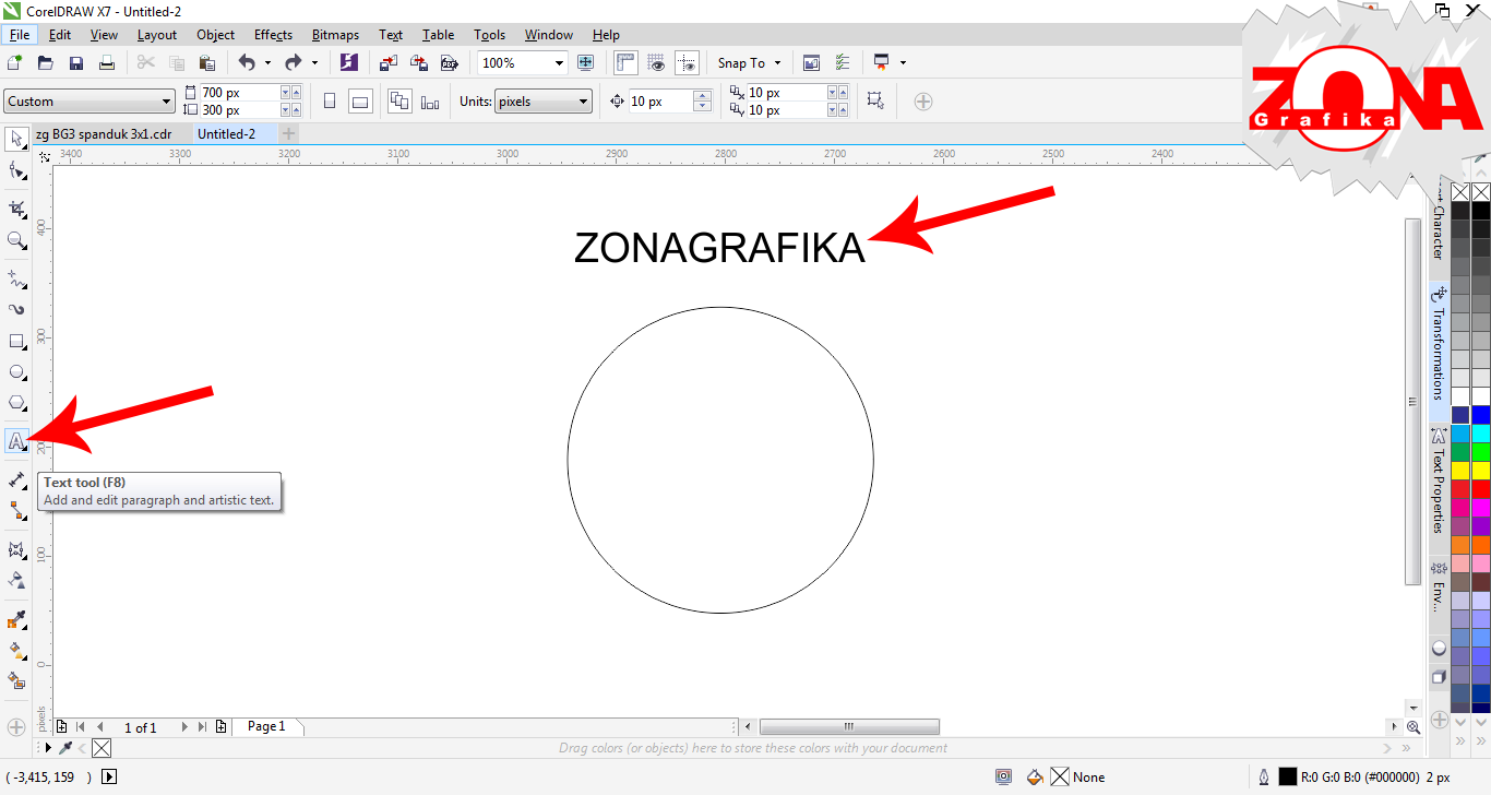 Cara Membuat Tulisan  Melingkar Dengan  Corel Draw  X7  