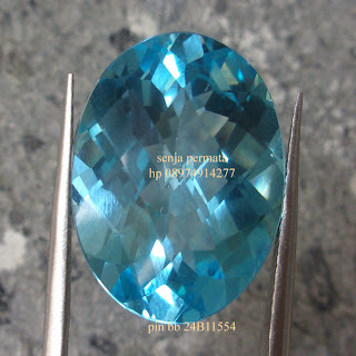 Harga Batu Permata, Koleksi Batu Permata, Natural Blue Topaz, Swiss Blue Topaz