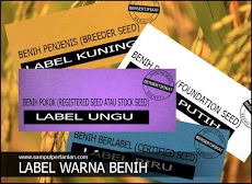 Arti warna label benih padi bersertifikat (Label Kuning, Putih, Ungu dan Biru)