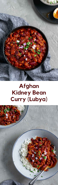 Afghan Kidney Bean Curry (Lubya)