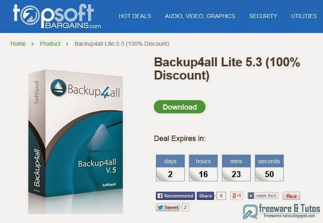 Offre promotionnelle : Backup4all Lite de nouveau gratuit !