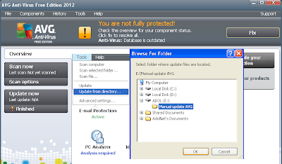 Cara update offline manual avg 2012