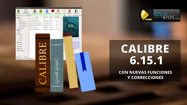 Calibre v6.15.1 llega con nuevas funciones y correcciones de errores