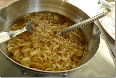 eating from pot