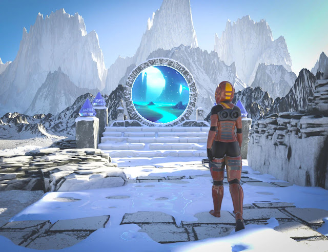 Snowy Mountain Gateway: A Portal to Your Digital Art Adventure
