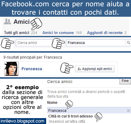 facebook cerca nome