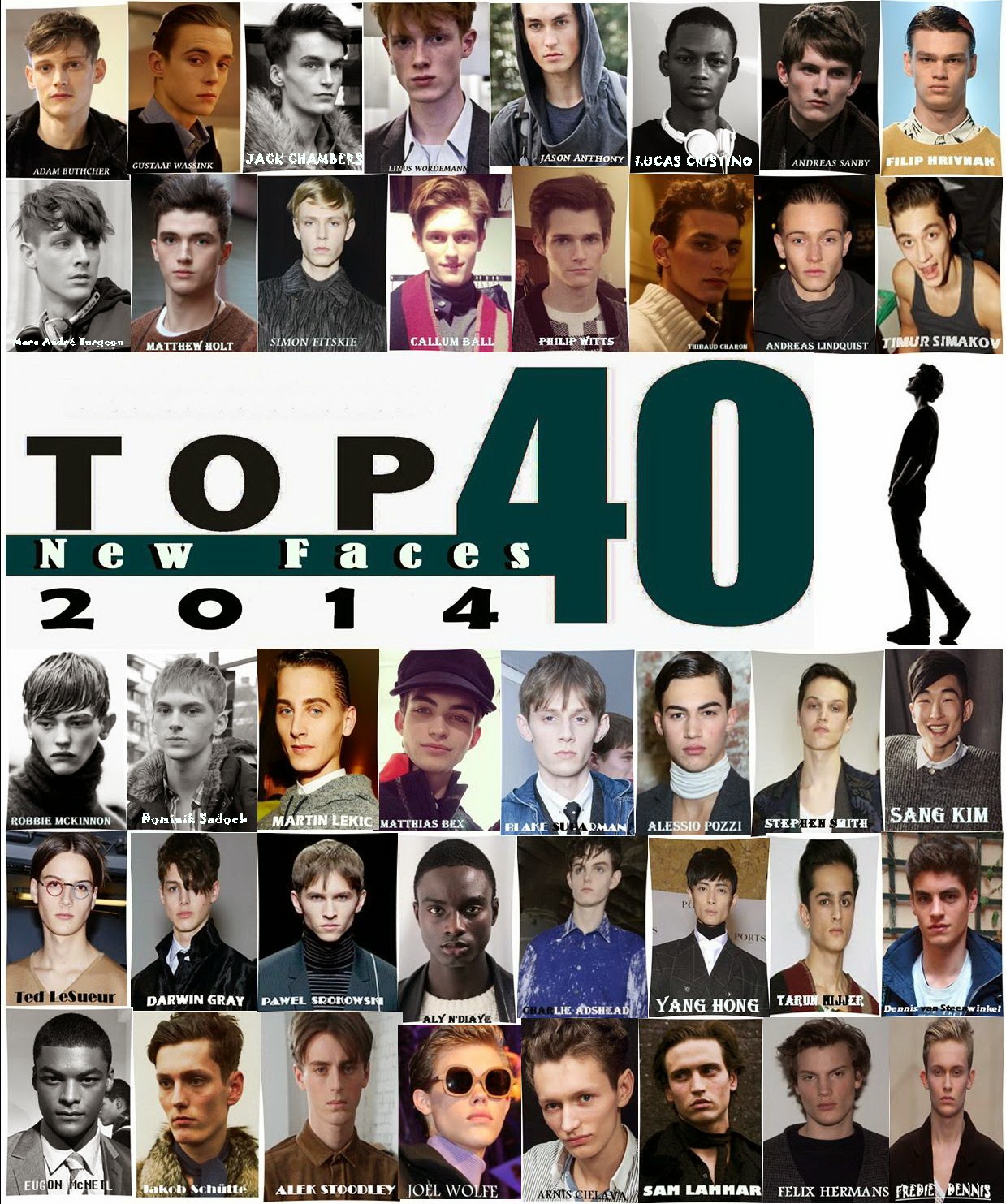 TOP 40 Male New Faces 2014