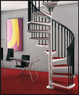 Minimalist Iron Swivel Stairs Design Inspration