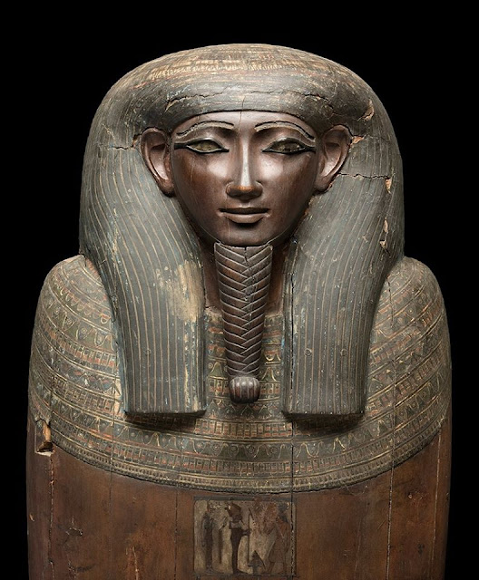 The middle anthropoid coffin of Pa-es-tenfi, who was a Priest of Amun at Karnak in the city