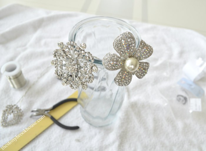 wired brooches for bouquet