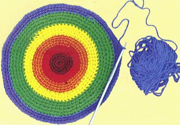 Cylindrical Rainbow Bag - crochet tutorial
