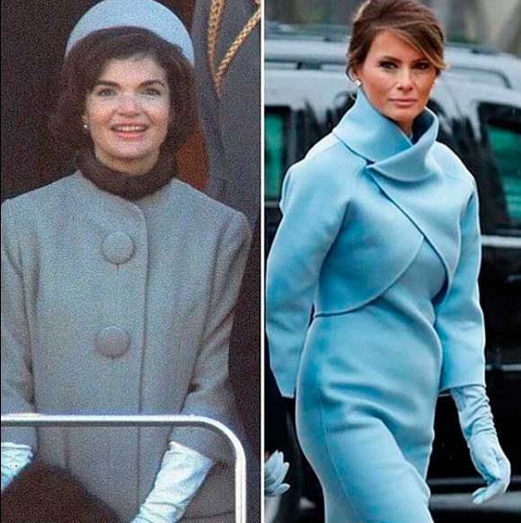 Jaqueline Kennedy e Melania Trump look parecido