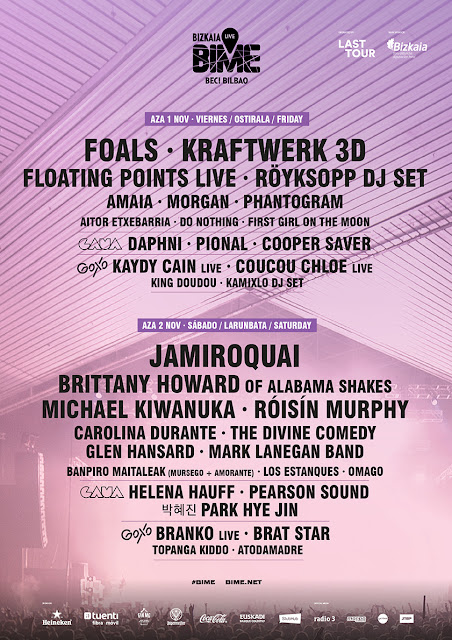 bime, live, festival, 2019, cartel, bilbao, bec, foals, kraftwerk, foals, jamiroquai