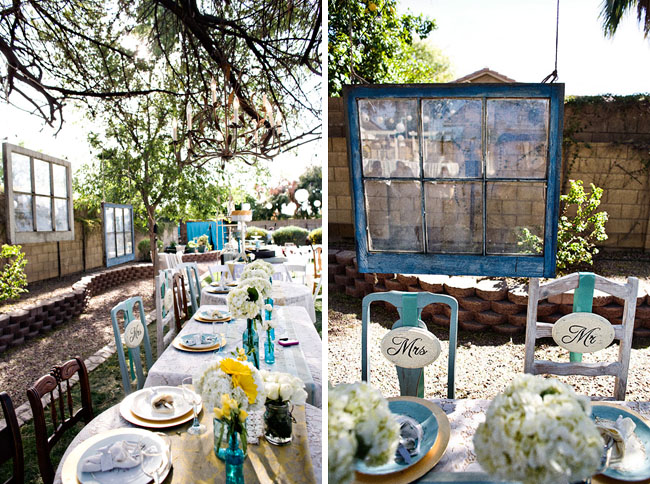 Here are some beautifully done Blue Green Vintage Weddings
