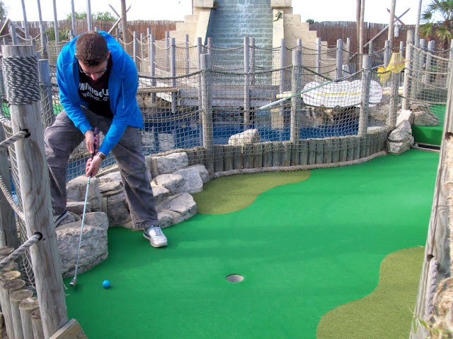 At Lost World Adventure Golf in Hemsby