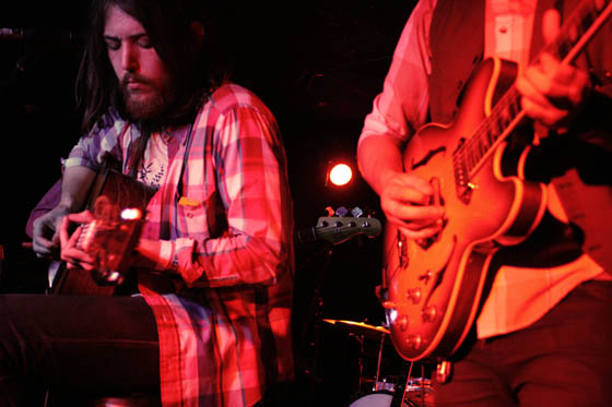 Fleet Foxes performing under the low light at Hi-Dive in Denver, Colorado.