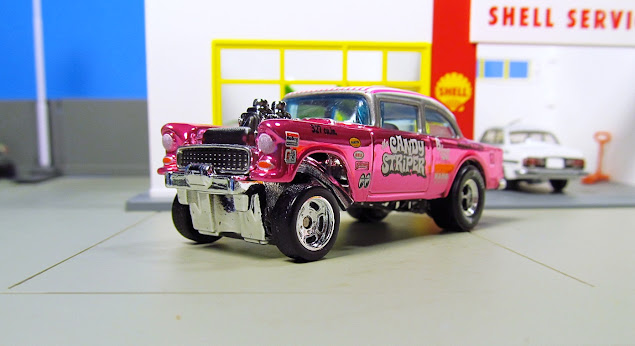 Hot Wheels RLC '55 Chevy Bel Air Gasser candy striper