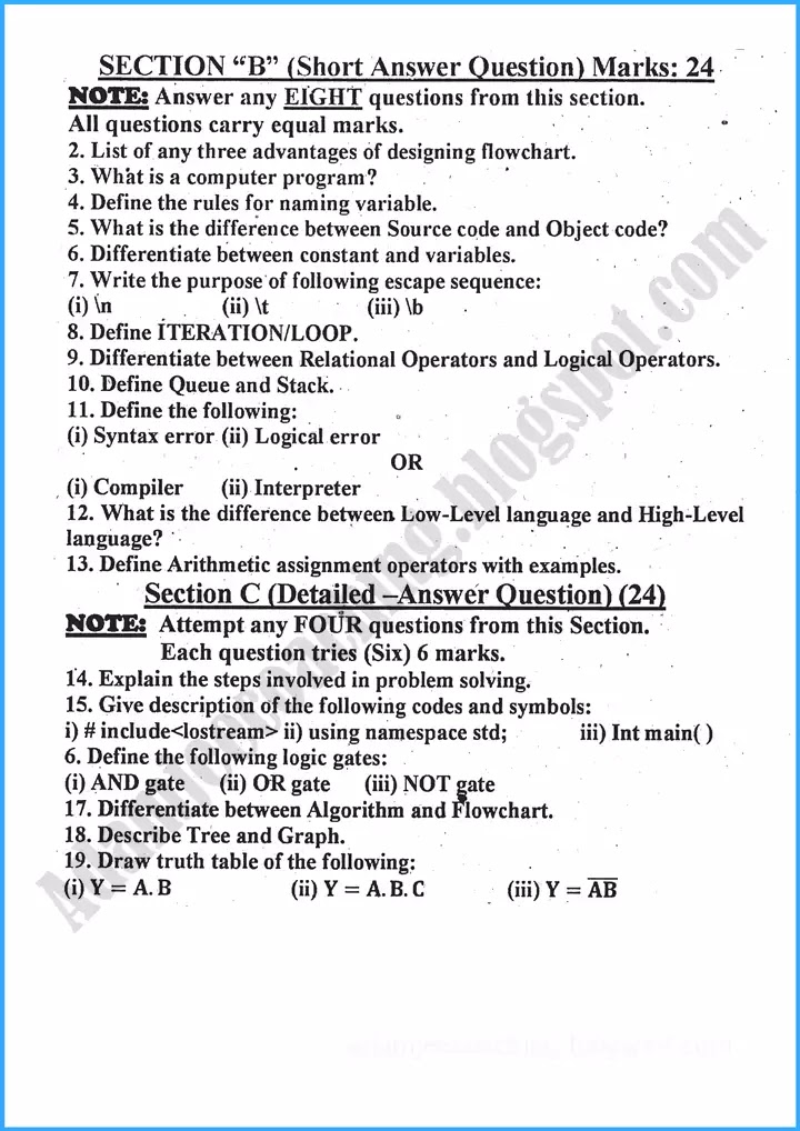 computer-studies-10th-past-year-paper-2024