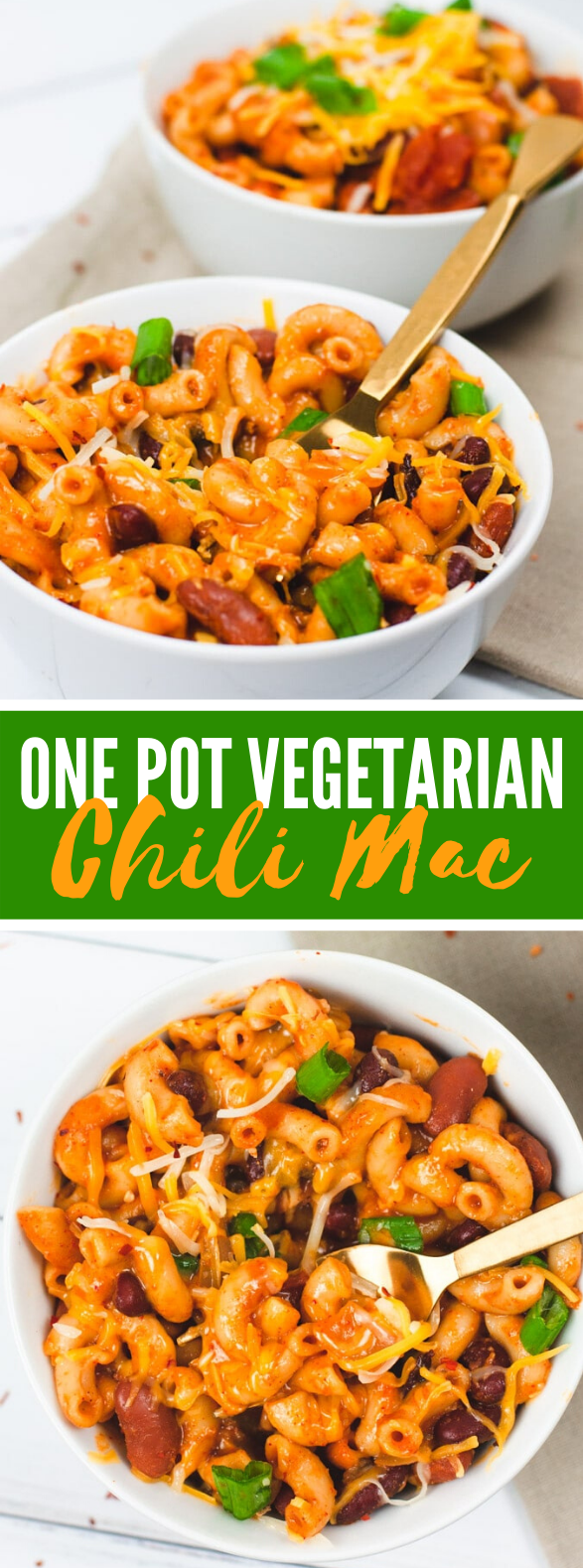 ONE POT VEGETARIAN CHILI MAC #veggies #dinner