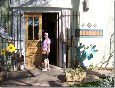 Leah entering the Old BAnk Building