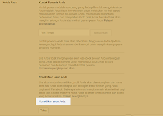 cara menonaktifkan akun facebook