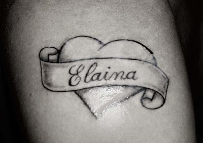 Heart and Name Love Tattoo