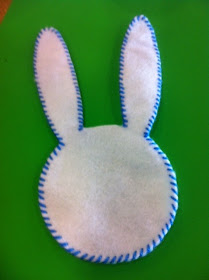 Easter bunny felt pocket