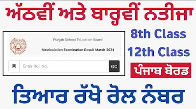 8th Class Result 2024 Punjab Board - 8th Result 2024 PSEB