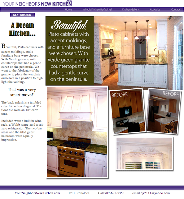 Your Neighbors' New Kitchen.com website designed by Susan Searway Art & Design