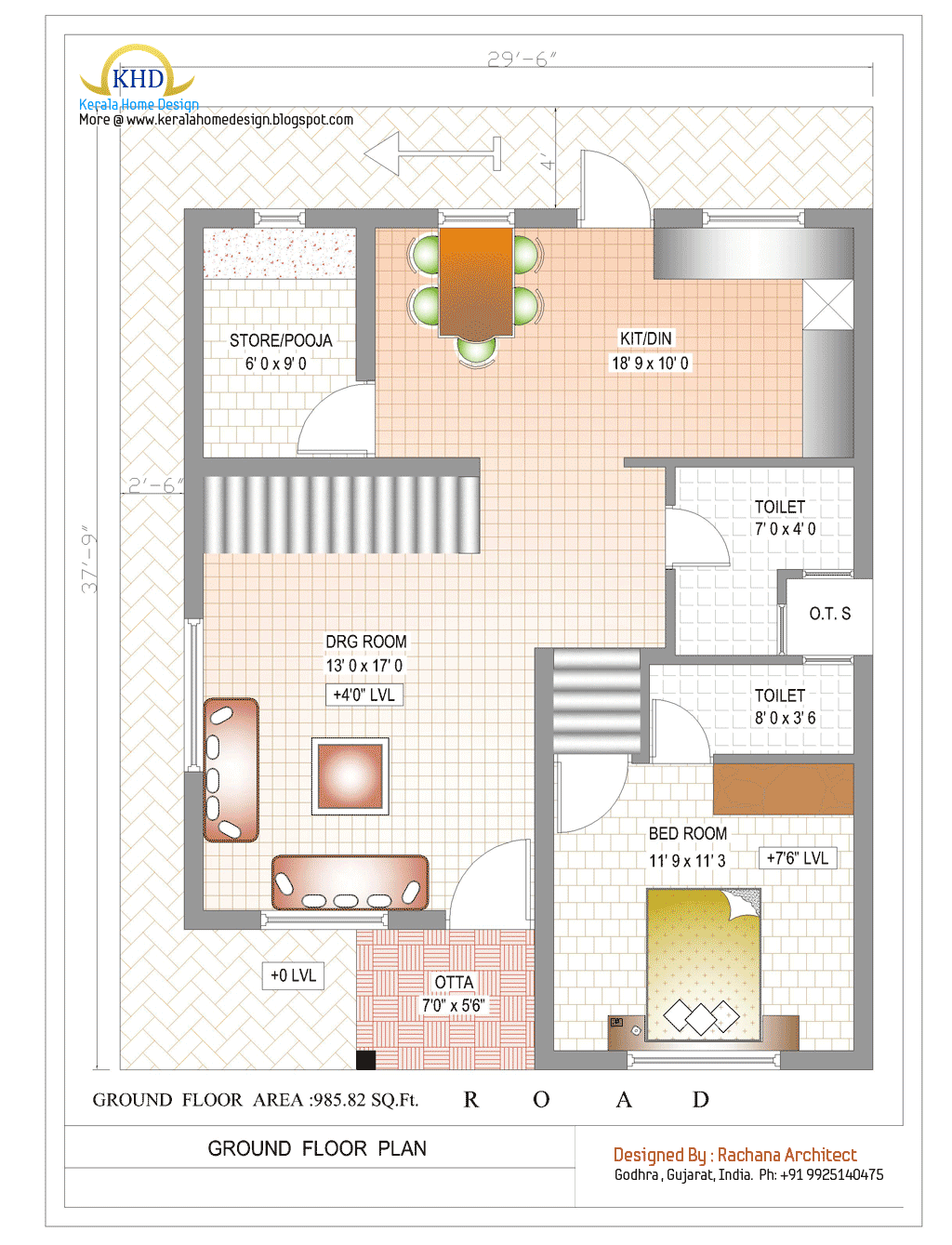  Duplex  House  Plan  and Elevation 1770 Sq Ft home  