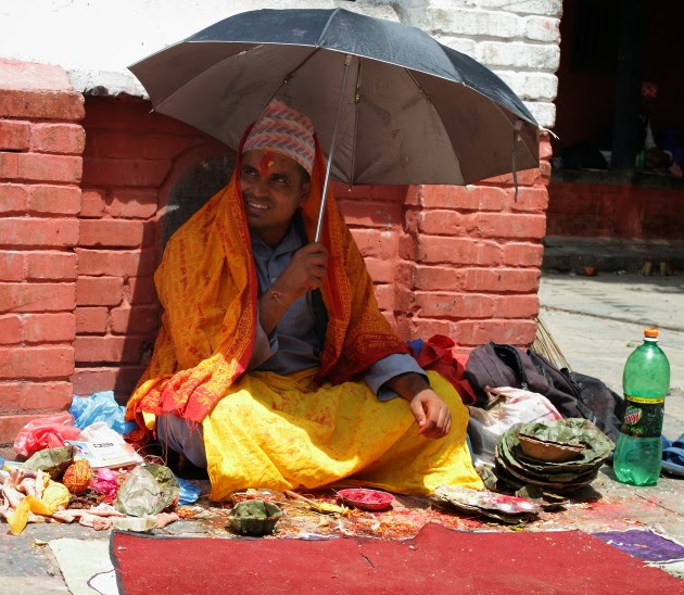 Street Moment from a temple in Patan Heritage Zone, Nepal