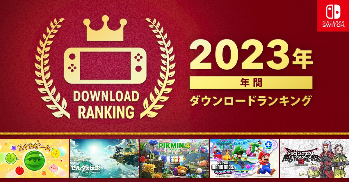 Nintendo Switch 2023 eShop Download Rankings for Japan