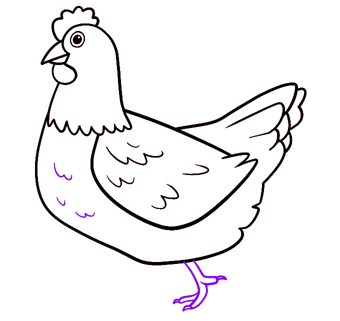 Como desenhar uma galinha fácil [2023] - Desenhos Para Desenhar