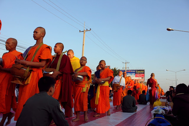 Monks alms-giving in Chiang Mai, monks