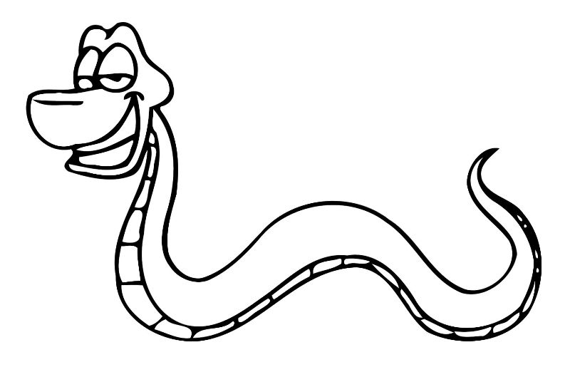 Belajar mewarnai gambar  ular  untuk anak TK