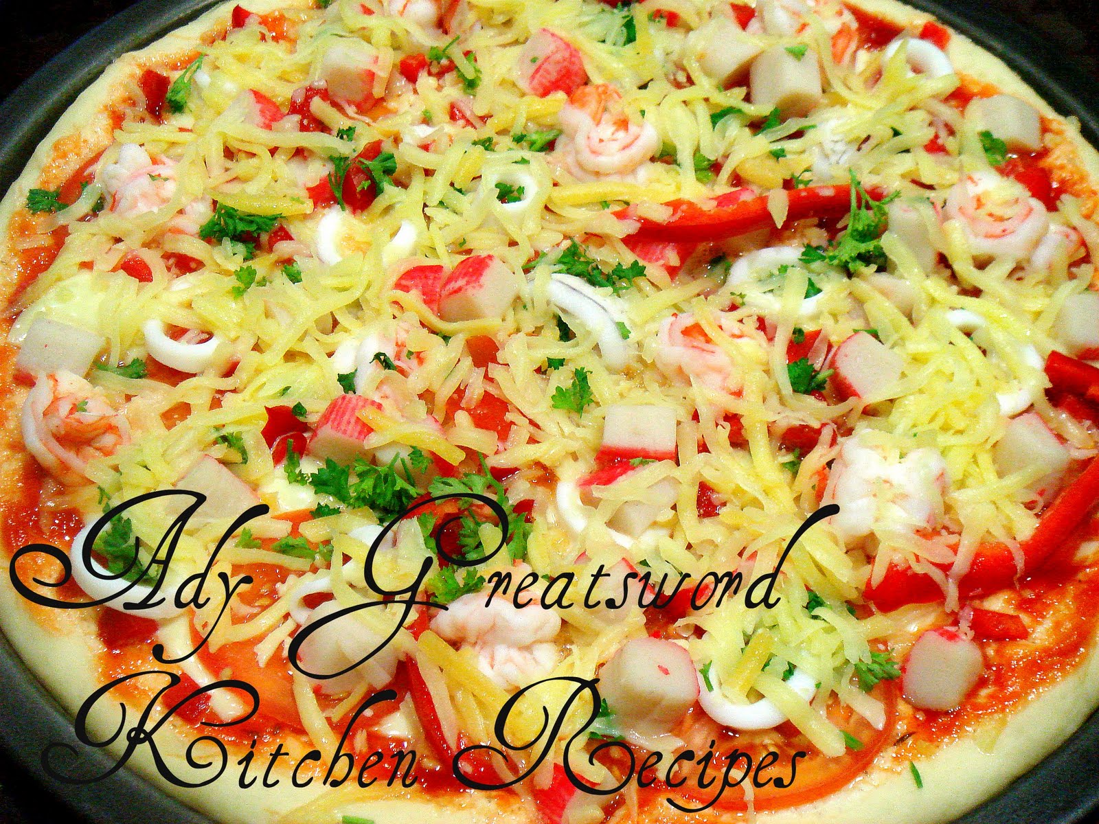 Resepi Doh Pizza Homemade - Pewarna g