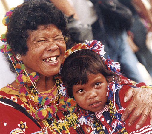 Manobo woman with child, Dayaw Festival
