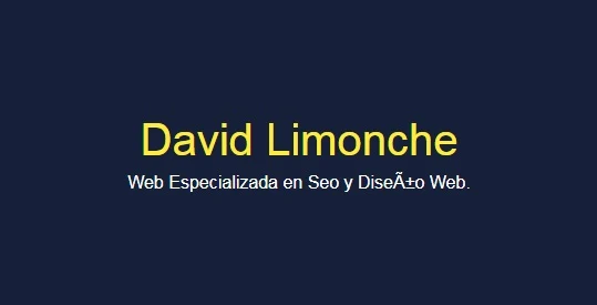 ejemplo de cabecera html  con un color amarillo en el titulo grande sin subrallado, sin grosor y con espaciado entre letras