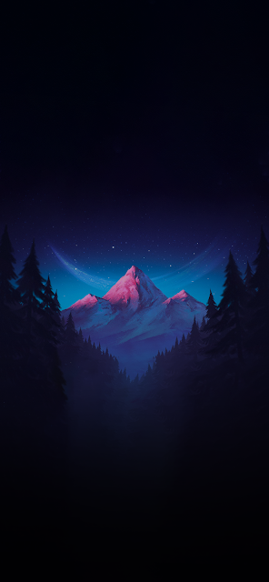 mountain landscape illustration wallpaper for phone