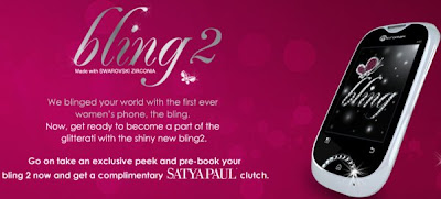 bling2mast Girls Pre Order your Micromax Bling2 Android and take home a Complementary Satya Paul Clutch!