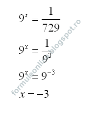 ecuatii exponentiale rezolvate