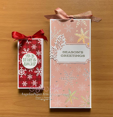 Angela's PaperArts: Stampin' Up! Christmas chocolate slider box featuring Leaves of Holly and Holly Berry dies