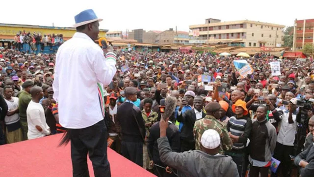 Raila Odinga back on the public barazas.