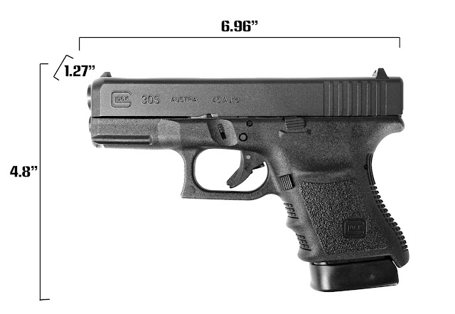 Glock 30s Measurements, glock 30s size, glock 30s